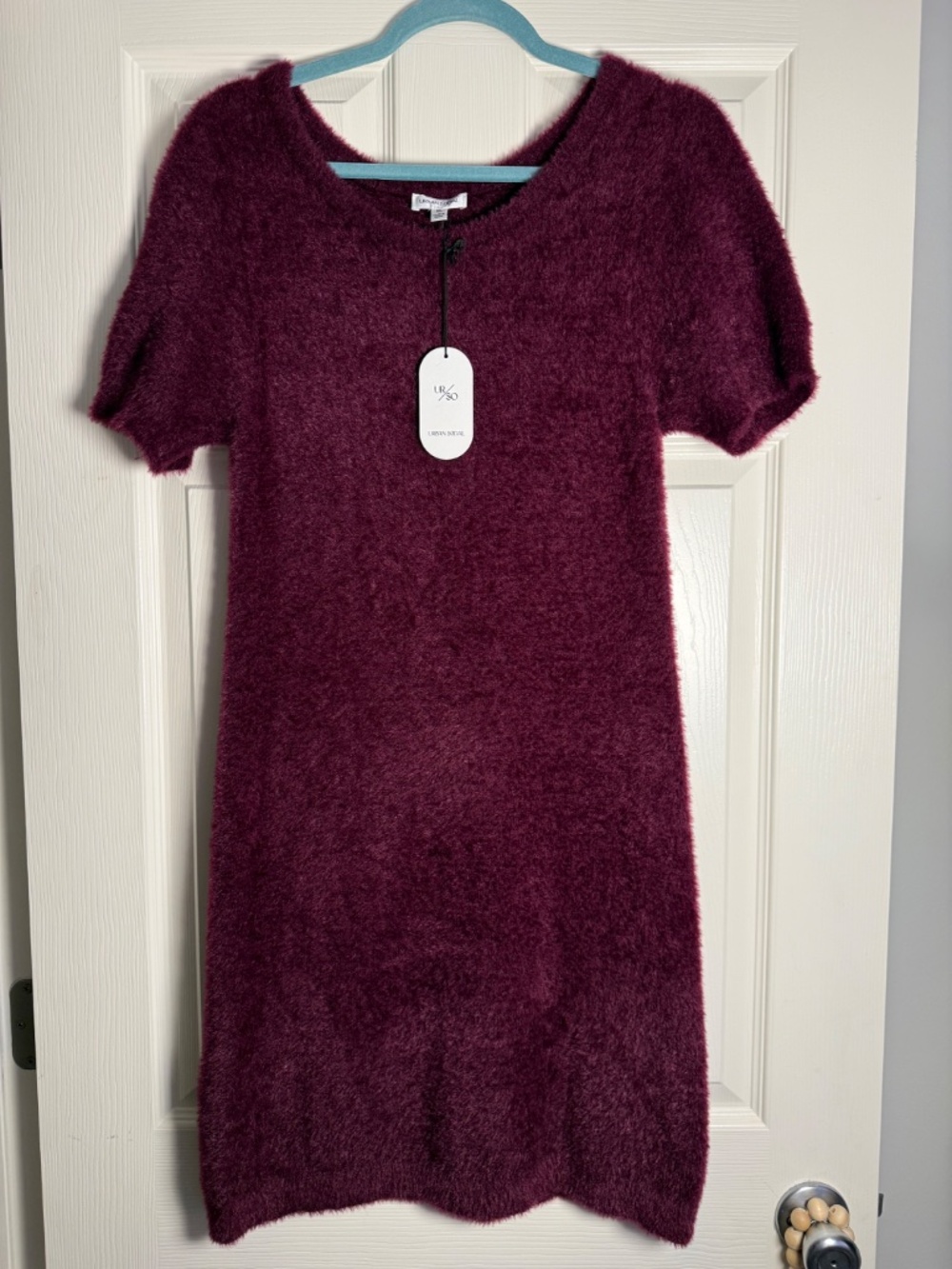 NWT Urban Social Bordeaux Fuzzy Sweater Dress XL